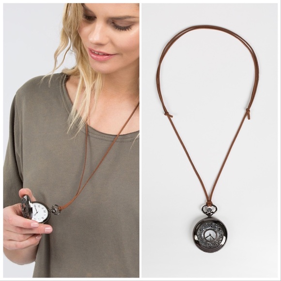 POL Vintage Style Stopwatch Quartz Necklace - Picture 3 of 16